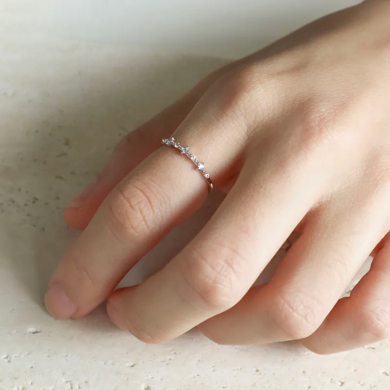 Silver Plated/小花環戒指