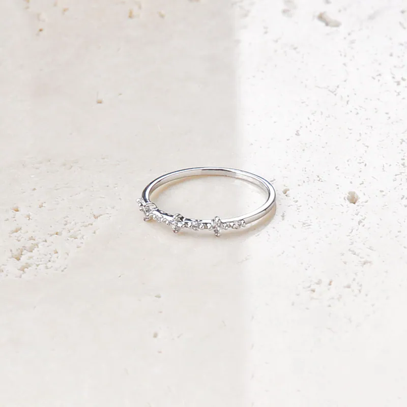 Silver Plated/小花環戒指 2