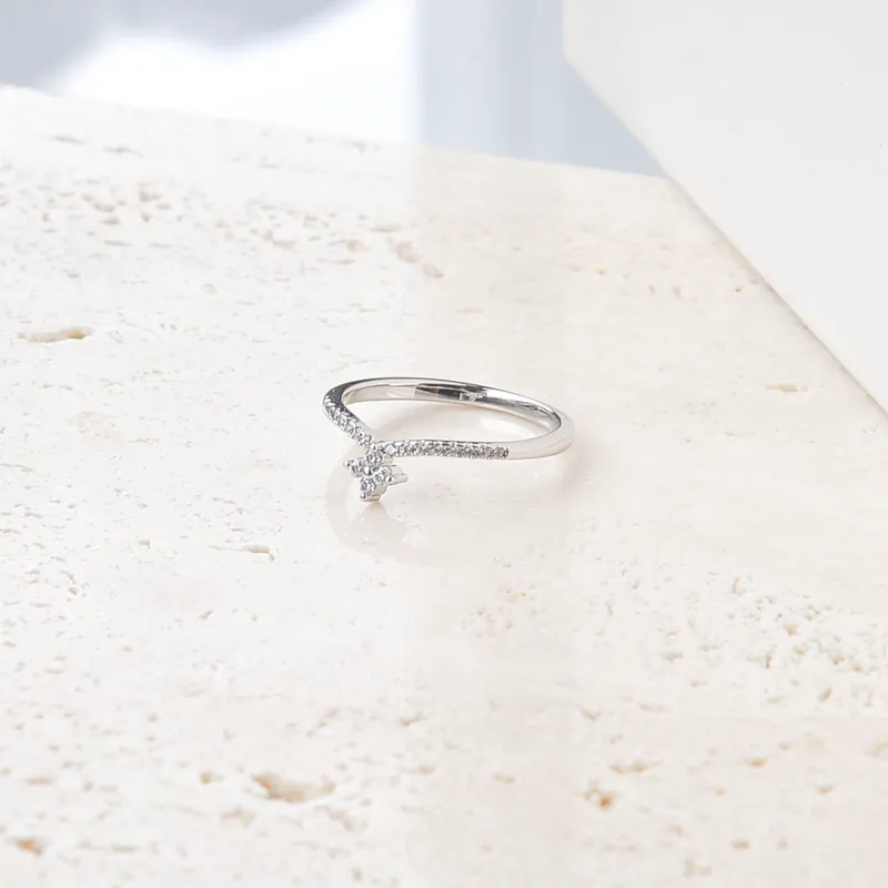 Silver Plated/微笑十字花冠戒指 3