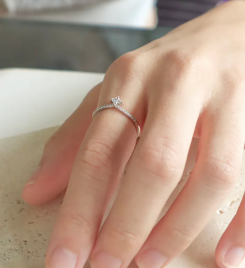 Silver Plated/微笑十字花冠戒指 4