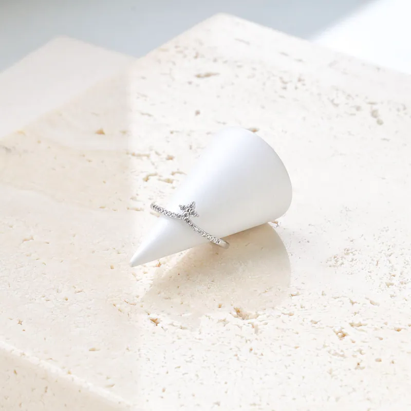 Silver Plated/微笑十字花冠戒指 6