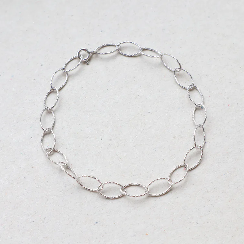 Silver Plated/閃銀系列 - 光刻圓鍊手鍊 4