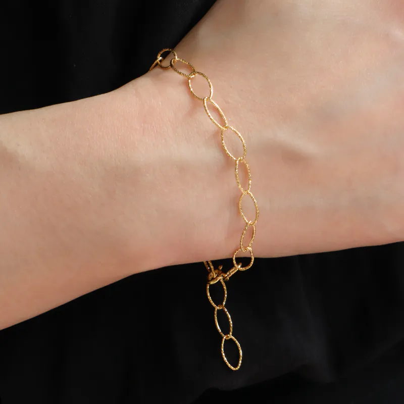 Silver Plated/閃銀系列 - 光刻圓鍊手鍊 8