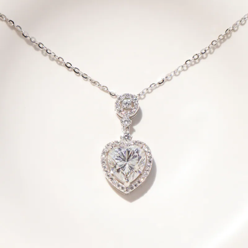 Silver Plated/光澤純心．莫桑鑽項鍊