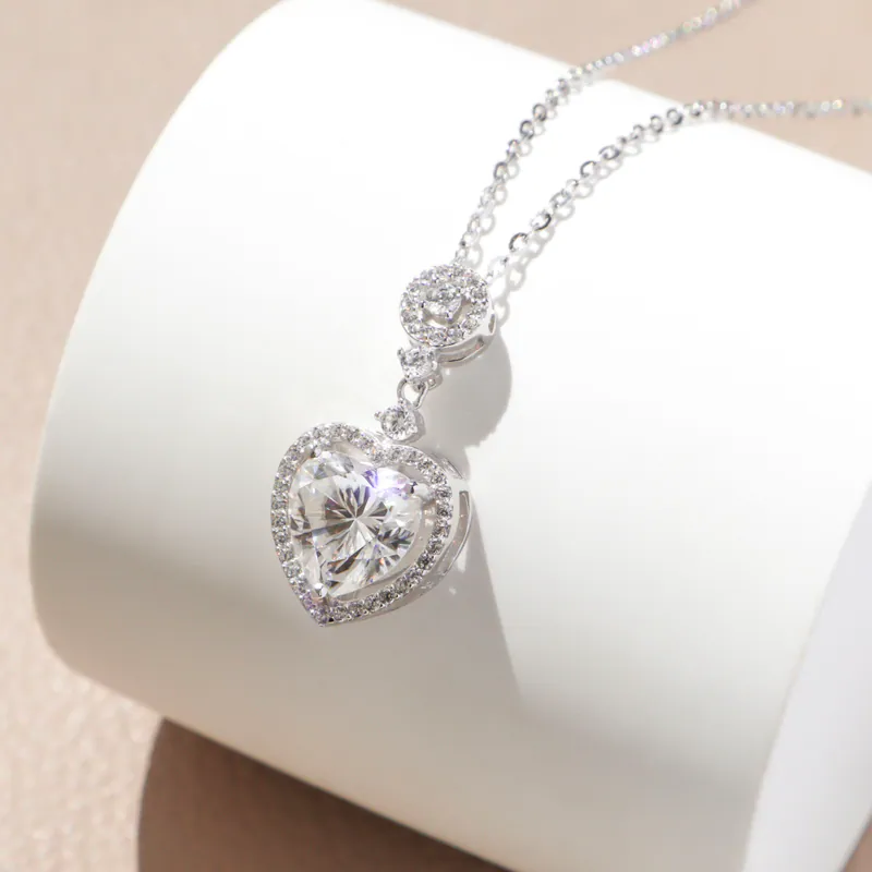 Silver Plated/光澤純心．莫桑鑽項鍊 3