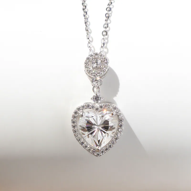 Silver Plated/光澤純心．莫桑鑽項鍊 4