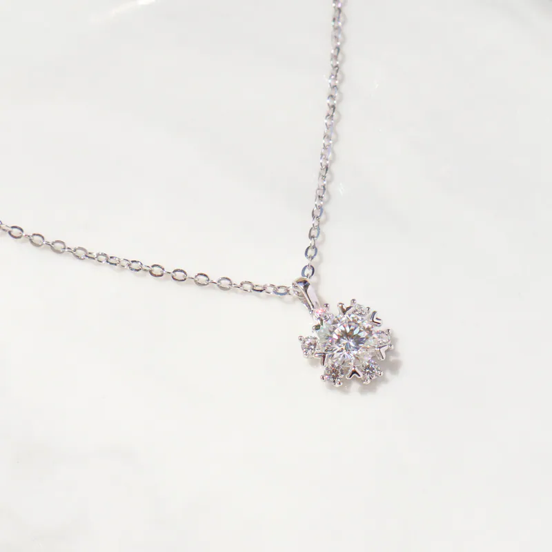 Silver Plated/心向之光．莫桑鑽項鍊