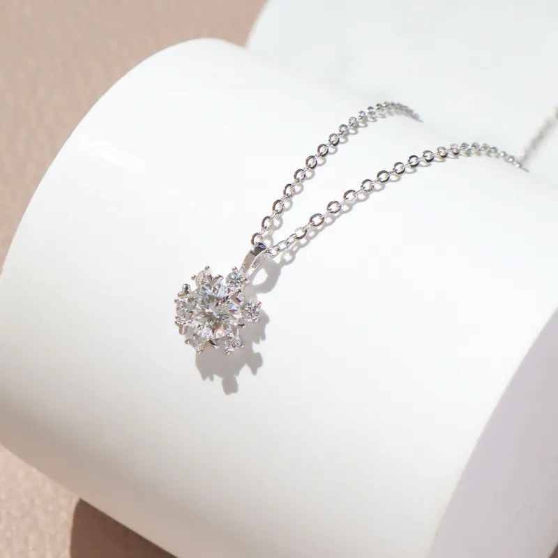 Silver Plated/心向之光．莫桑鑽項鍊 3