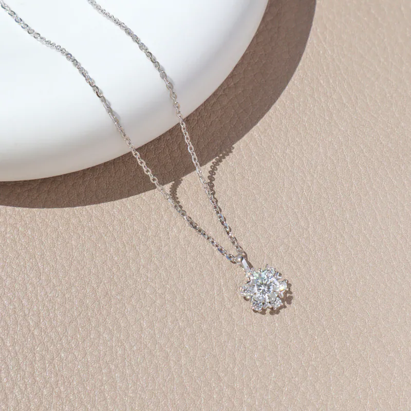 Silver Plated/心向之光．莫桑鑽項鍊 4