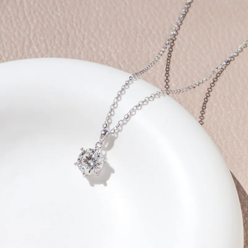 Silver Plated/獨耀真心．莫桑鑽項鍊 2
