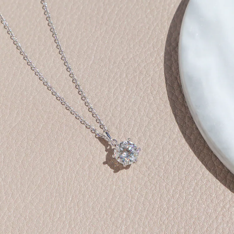 Silver Plated/獨耀真心．莫桑鑽項鍊 4