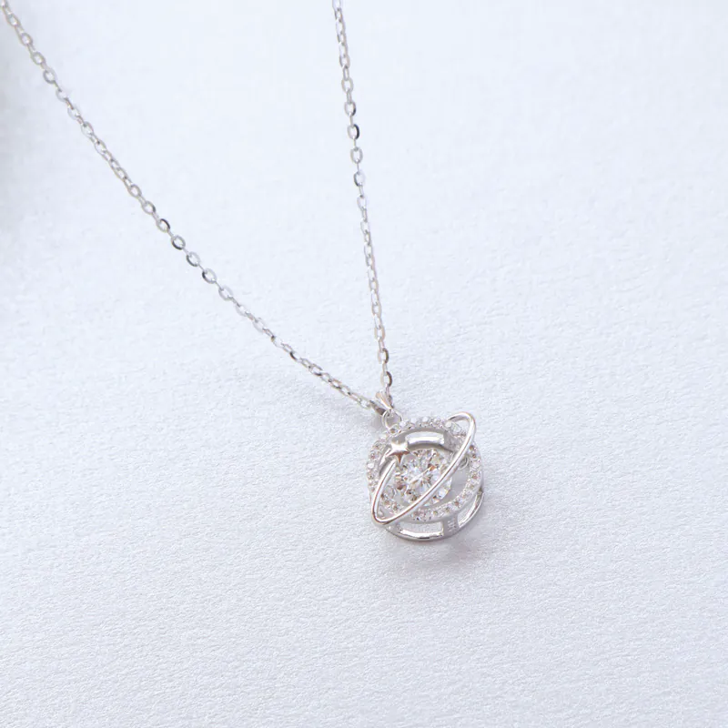 Silver Plated/宇宙．莫桑鑽項鍊 3