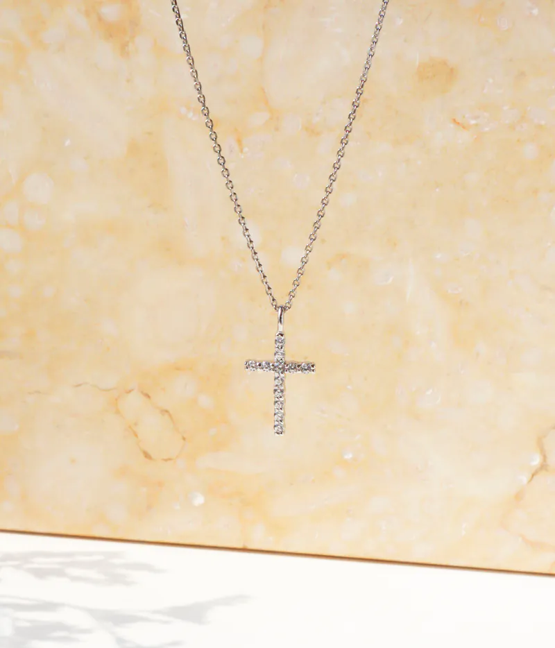 Silver Plated/祈願之光排鑽項鍊