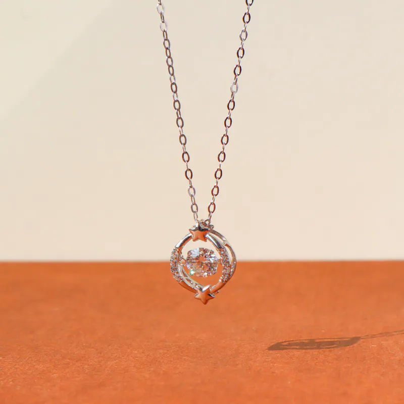 Silver Plated/星宙之間．靈動莫桑鑽項鍊