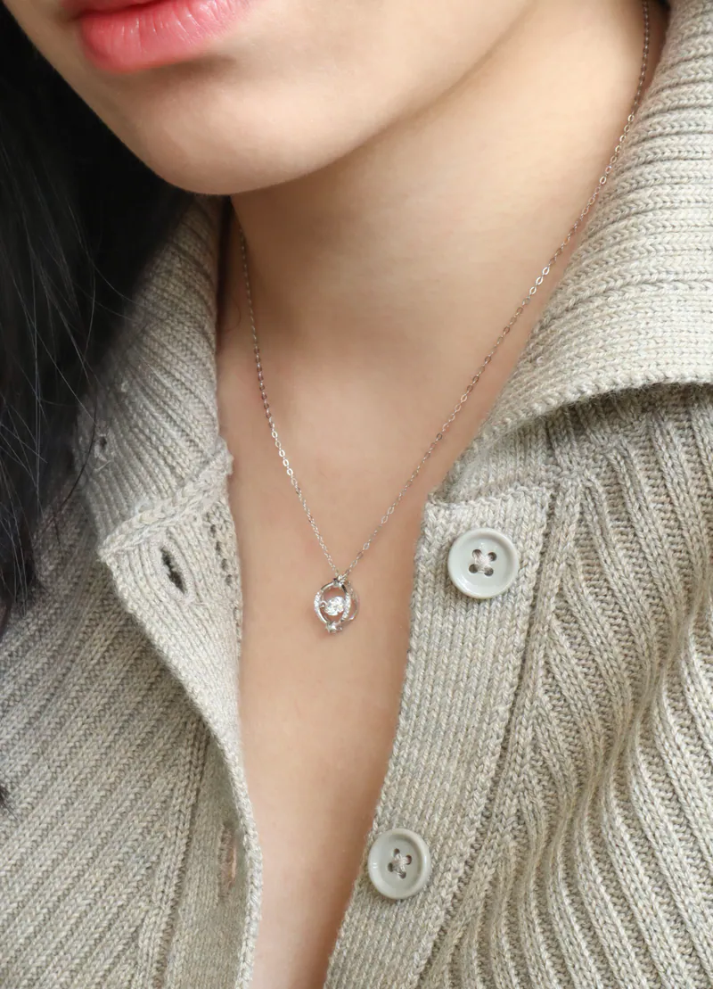 Silver Plated/星宙之間．靈動莫桑鑽項鍊 2