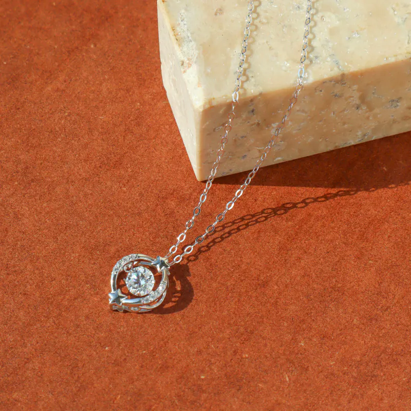 Silver Plated/星宙之間．靈動莫桑鑽項鍊 3