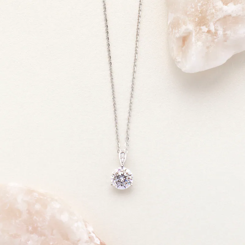 Silver Plated/純粹片刻．莫桑鑽項鍊