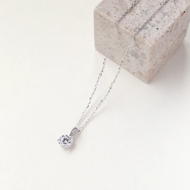 Silver Plated/純粹片刻．莫桑鑽項鍊 4