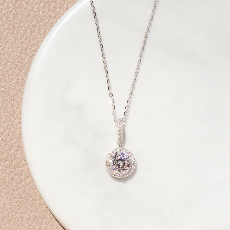 Silver Plated/流轉時光．莫桑鑽項鍊 2