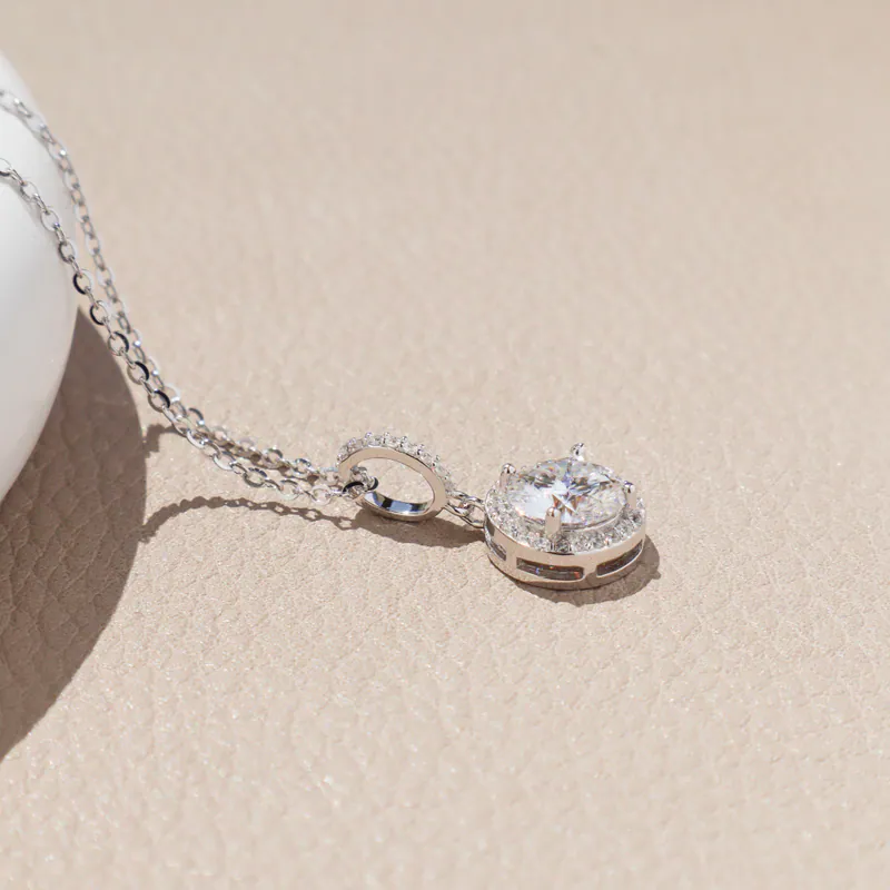 Silver Plated/流轉時光．莫桑鑽項鍊 4