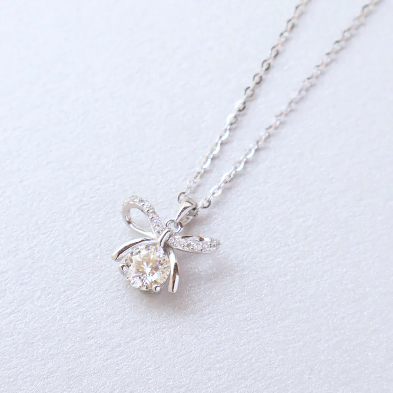 Silver Plated/甜美微光．莫桑鑽項鍊 3