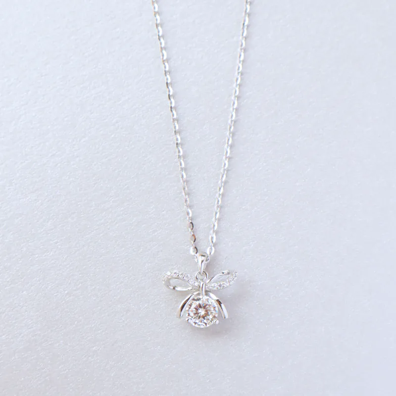 Silver Plated/甜美微光．莫桑鑽項鍊 4