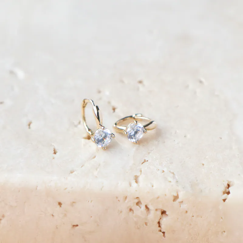 Silver Plated/恆光閃耀圈式耳環