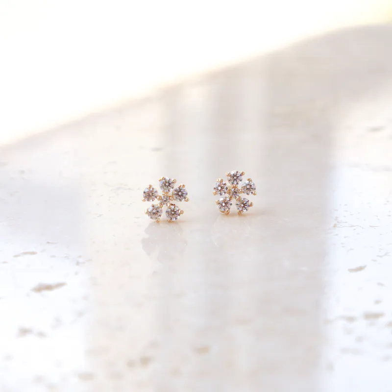 Silver Plated/純潔白花耳環