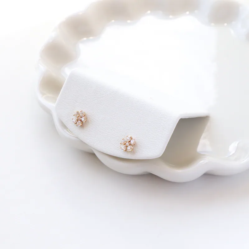 Silver Plated/純潔白花耳環 2