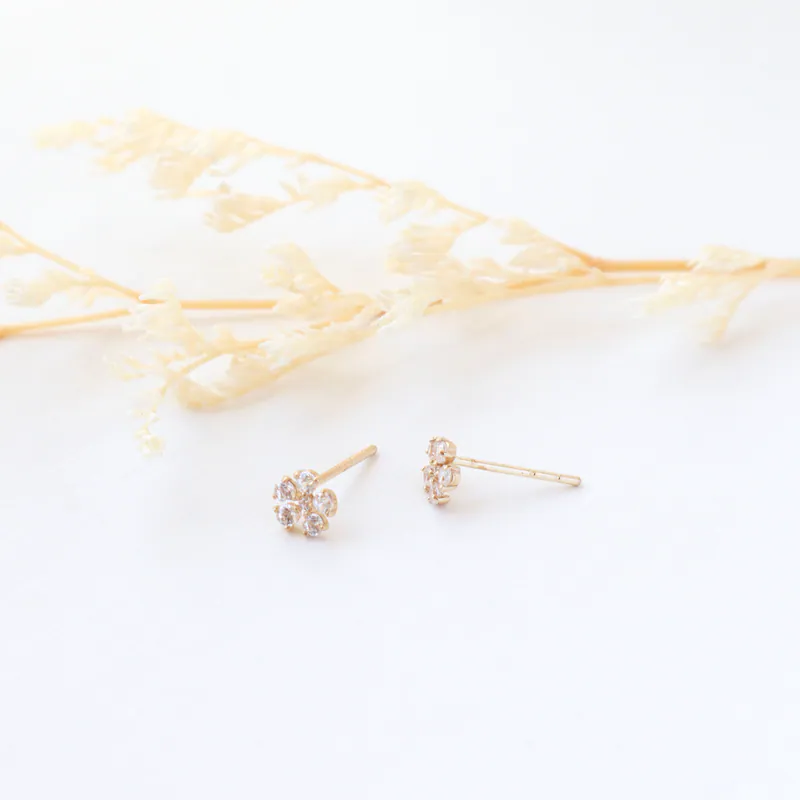 Silver Plated/純潔白花耳環 5