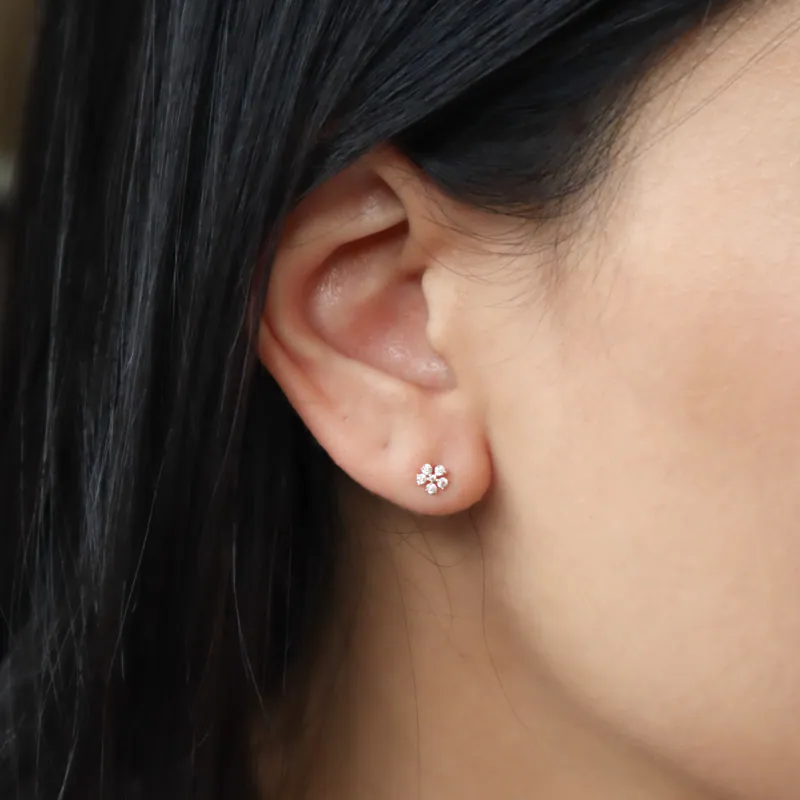 Silver Plated/純潔白花耳環 6